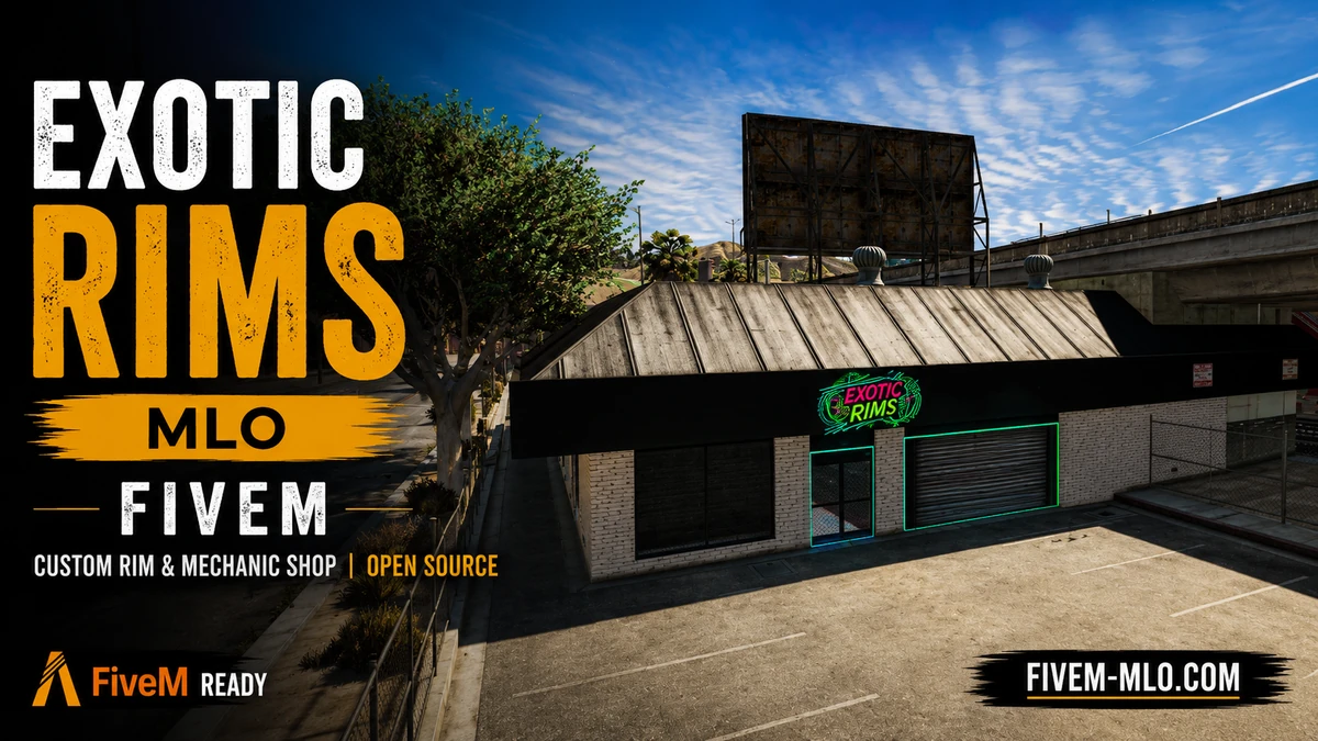 Exotic Rims MLO FiveM | Custom Rim & Mechanic Shop | Open Source